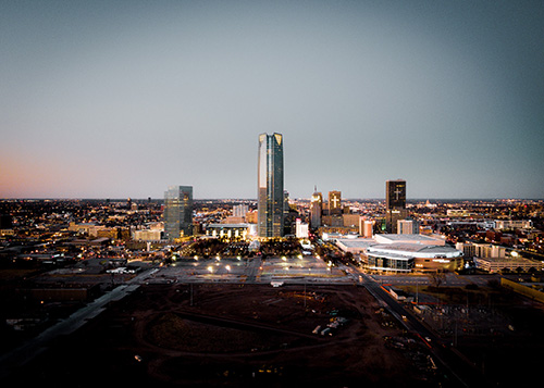 a view of downtown oklahoma city